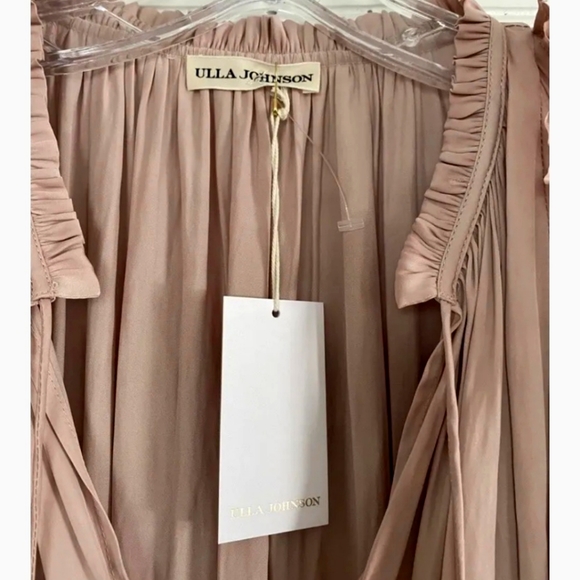 Ulla Johnson Blush Pink Satin Isla Cold Shoulder - Picture 2 of 7